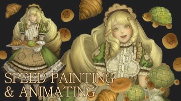 I made my character alive for my dream game! 🍀🥐 | Speed painting & animating | Spine2D