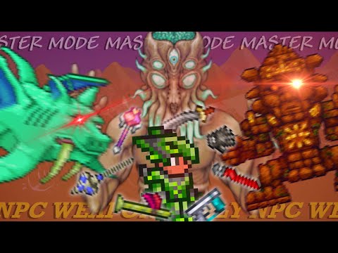 Can You Beat MASTER MODE Terraria With ONLY NPC WEAPONS?