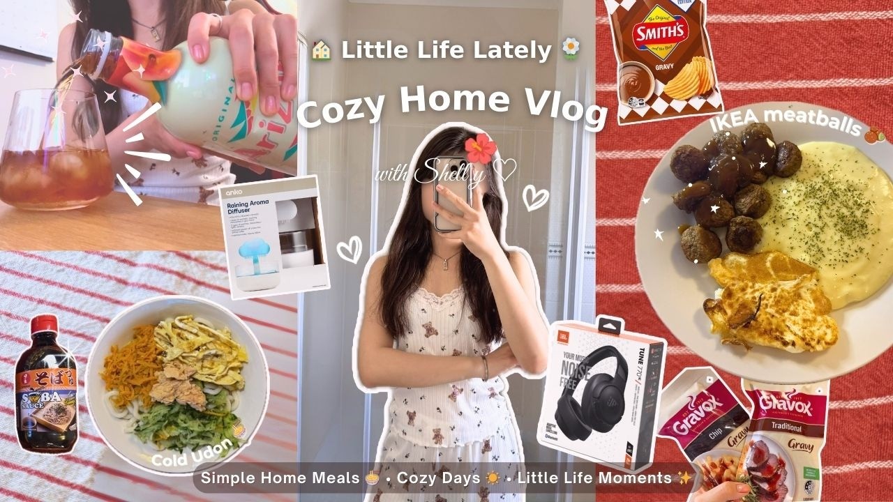 𝐒𝐨𝐟𝐭 𝐃𝐚𝐲𝐬 𝐚𝐭 𝐇𝐨𝐦𝐞 ☀️ | Cold Udon 🍜, Home Cooking 🍳 & Mashed Potato Fail 🥔