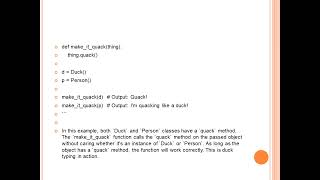What is duck type in python
