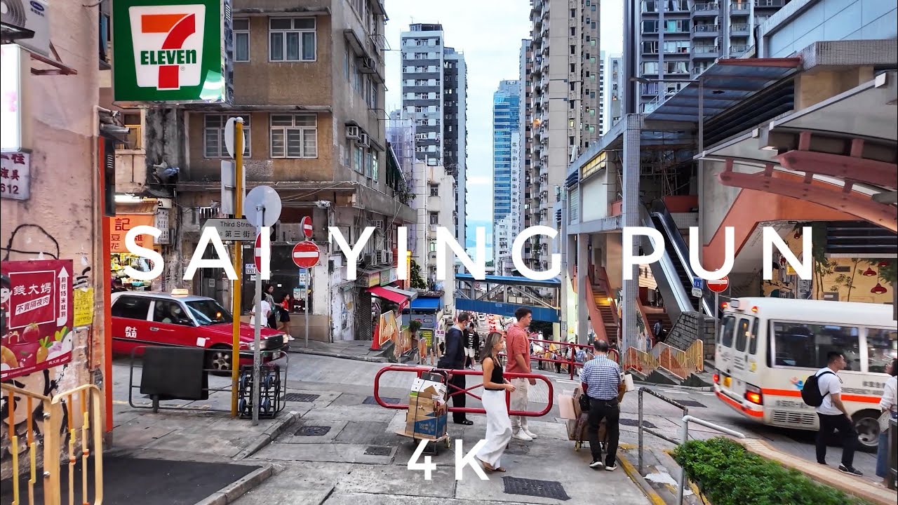 Sai Ying Pun in Hong Kong Island (4K)
