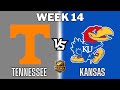 EPSL Football: College Program: Tennessee Vols vs Kansas Jayhawks - Week 14