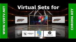 Virtual set dark gold (OBS studio, Vmix, Unreal Engine 4)