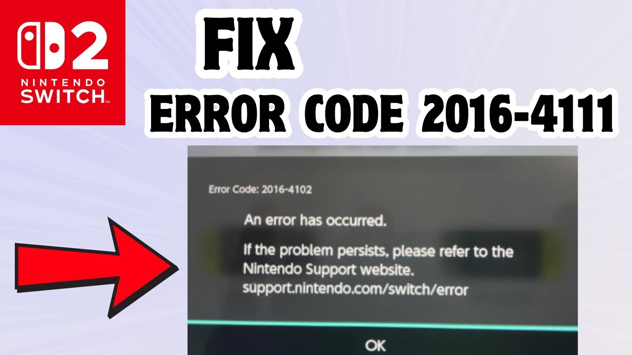 How to fix error code 2016-4111 in Nintendo Switch 2 - YouTube