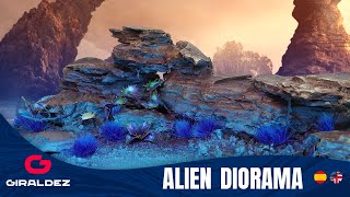 How to paint an ALIEN DIORAMA 👽 / Como pintar un DIORAMA ALIENIGENA 👽