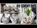 HOW TO MAKE DIY CEMENT POTS | USING OLD CLOTHES (EASY AND SIMPLE)