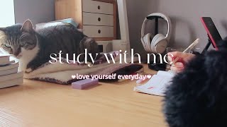 study with me｜1h学习陪伴｜study with meow｜猫咪伴学｜study at home｜居家学习｜开始迎接夏天啦