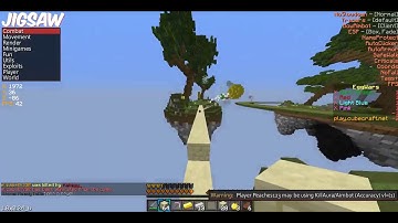 Testing Fly (Fligth / Vuelo) in Cubecraft - Eggwars , JigSaw Client v0.24