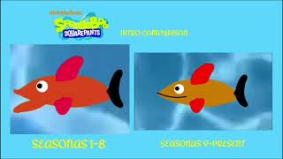Jason, the Cartoon SpongeBob Squarepants (1999-present): Intro Comparison