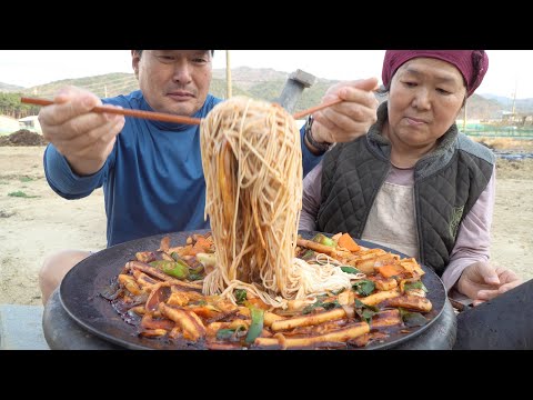 오징어볶음과 후루룩 소면의 맛있는 조합~ (Stir-fried Squid with Noodles) 요리&먹방!! - Mukbang eating show