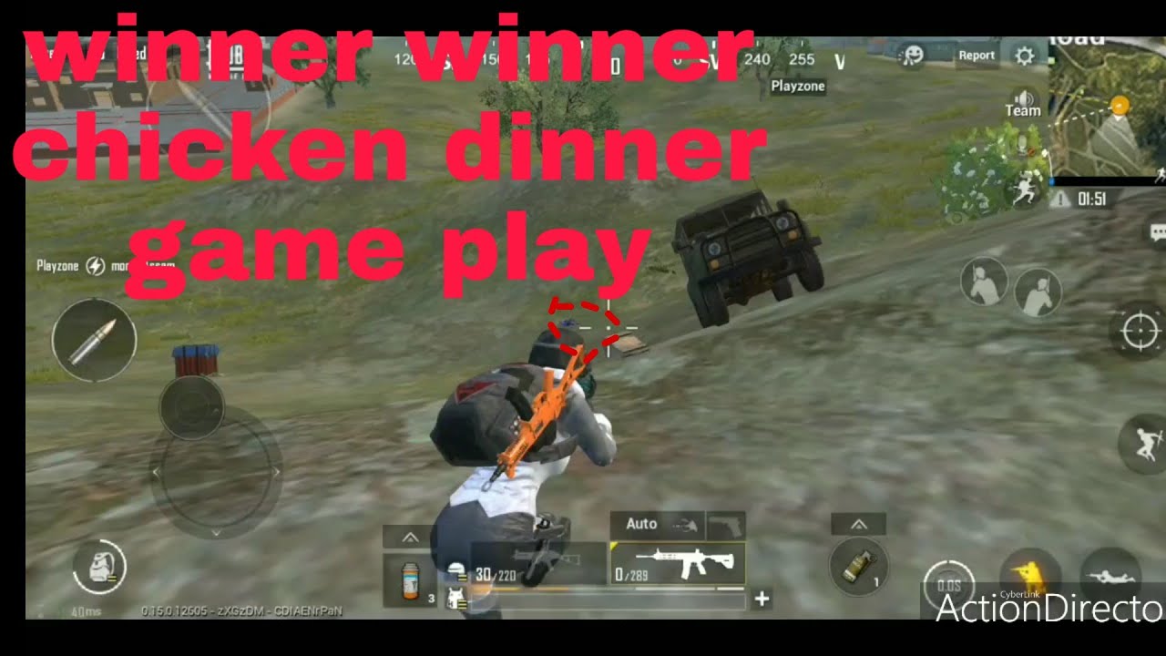 Winner winner chicken dinner game play pubg lite mobile - YouTube