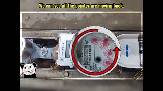 Reverse measuring when reverse intallation of prepaid water meter