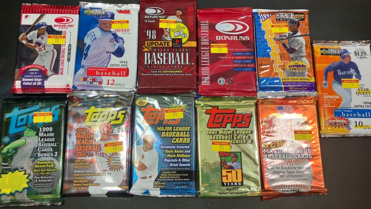 OPENING OLD BASEBALL CARD PACKS 1997 2002! YouTube