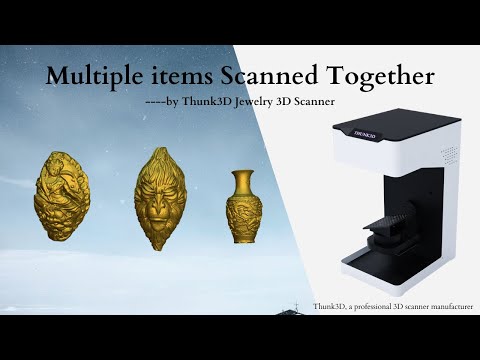 Multiple Items Scanned Together by Thunk3D JS300 Jewelry 3D Scanner