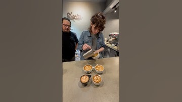 Pouring LATTE ART in front of CHAMPIONS