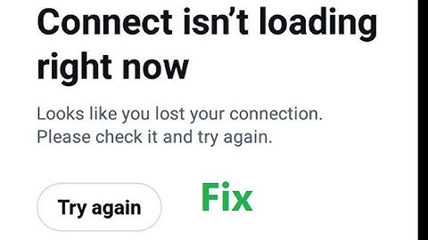 Fix Connect isn