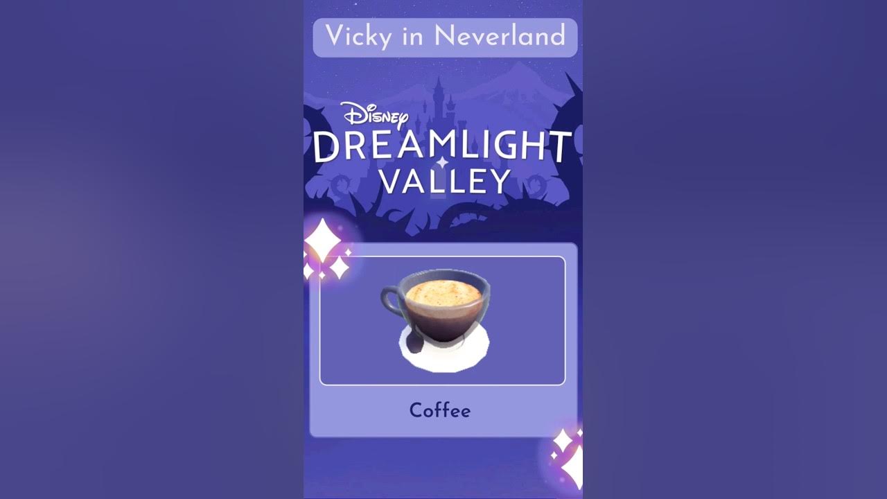 Coffee recipe Disney Dreamlight Valley YouTube