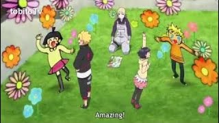 Inojin Uses Himawari's drawing for his Jutsu , Boruto Episode 33