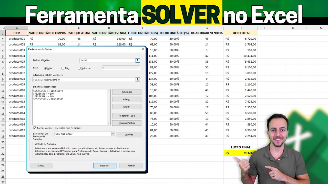 SOLVER e ATINGIR META no Excel | Resolução de Problemas Reais e Automatização de Tarefas