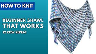 Beginner Friendly Shawl Knitting | Step-by-Step Free Pattern Tutorial