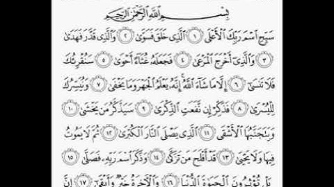 القارئ محمد أيوب سورة الأعلى