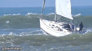 🚩 SPECTACULAIRE 🚩 LA PASSE DE CAPBRETON EST DÉCHAÎNÉE 🌊🥶⛵🛥️🇫🇷