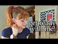 GET READY WITH ME! + How I do my eyebrows!