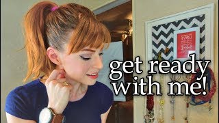 GET READY WITH ME! + How I do my eyebrows!