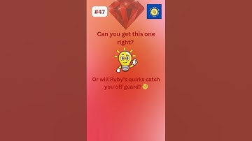 Quiz 47: Learn Ruby Programming in 30 Seconds! #quiz #ruby #shorts #programmingquiz #programmingtest