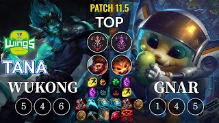 JAG TaNa Wukong vs Gnar Top - KR Patch 11.5