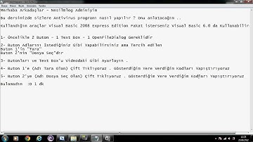 Visual Basic Antivirüs Programı Yapımı