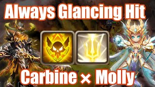 Enemy attacks are always Glancing Hit, Carbine × Molly Combo Debut😇😇😇【Summoners War RTA】