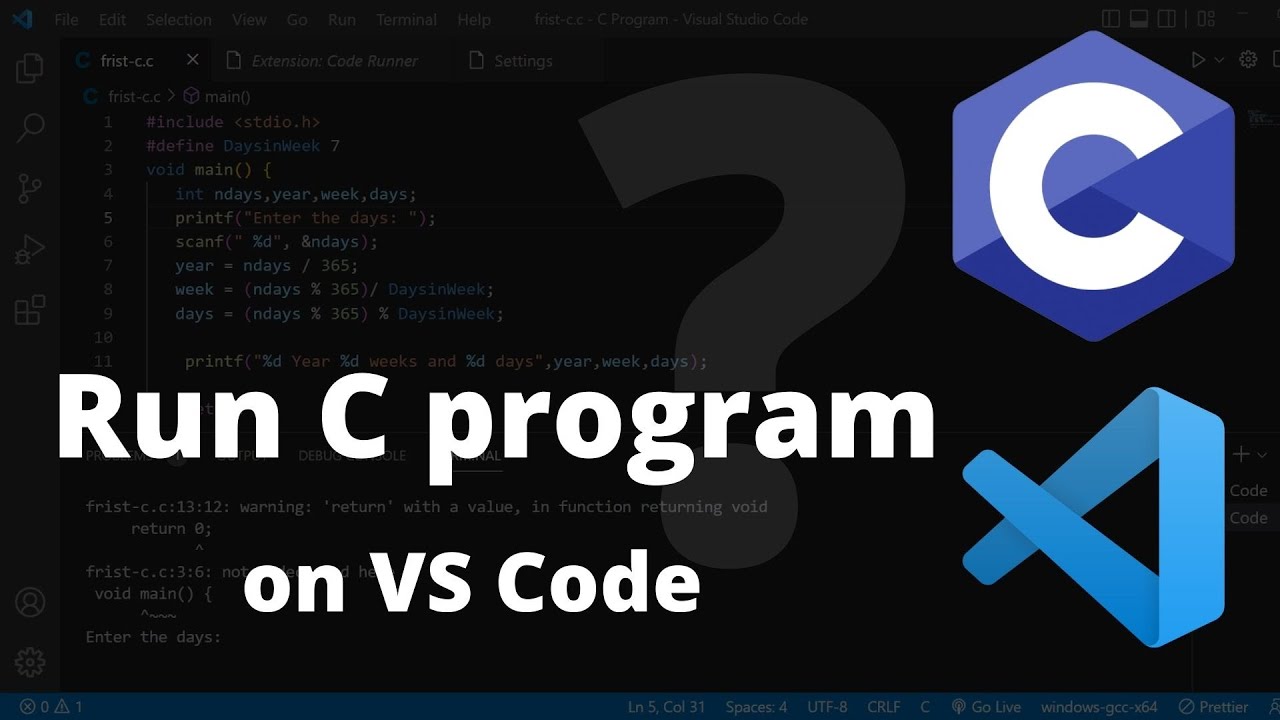 How to run C program in VS Code| Setup Mingw | Expert Azi