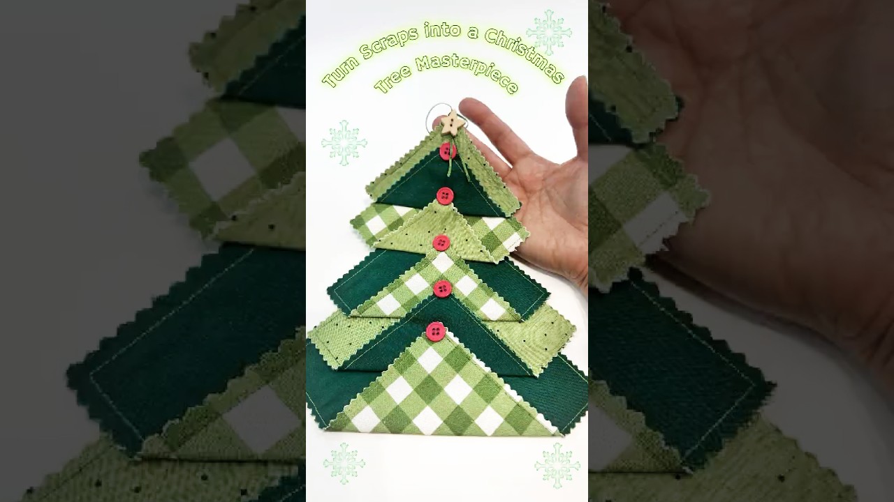 Scrap Fabric Christmas Charm! 🎄🧵 