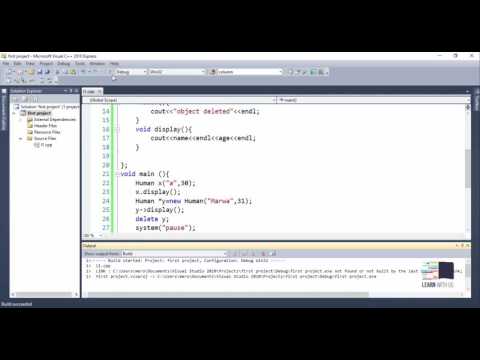 C++ For Beginners - #38 - Destructors in a Class