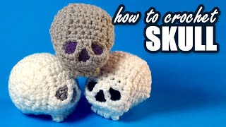 Fast, easy crochet skull amigurumi (crochet pattern)