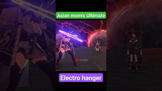 Asian Mom's Secret Art: Electro hanger #genshinimpact #genshinmemes #honkaistarrail