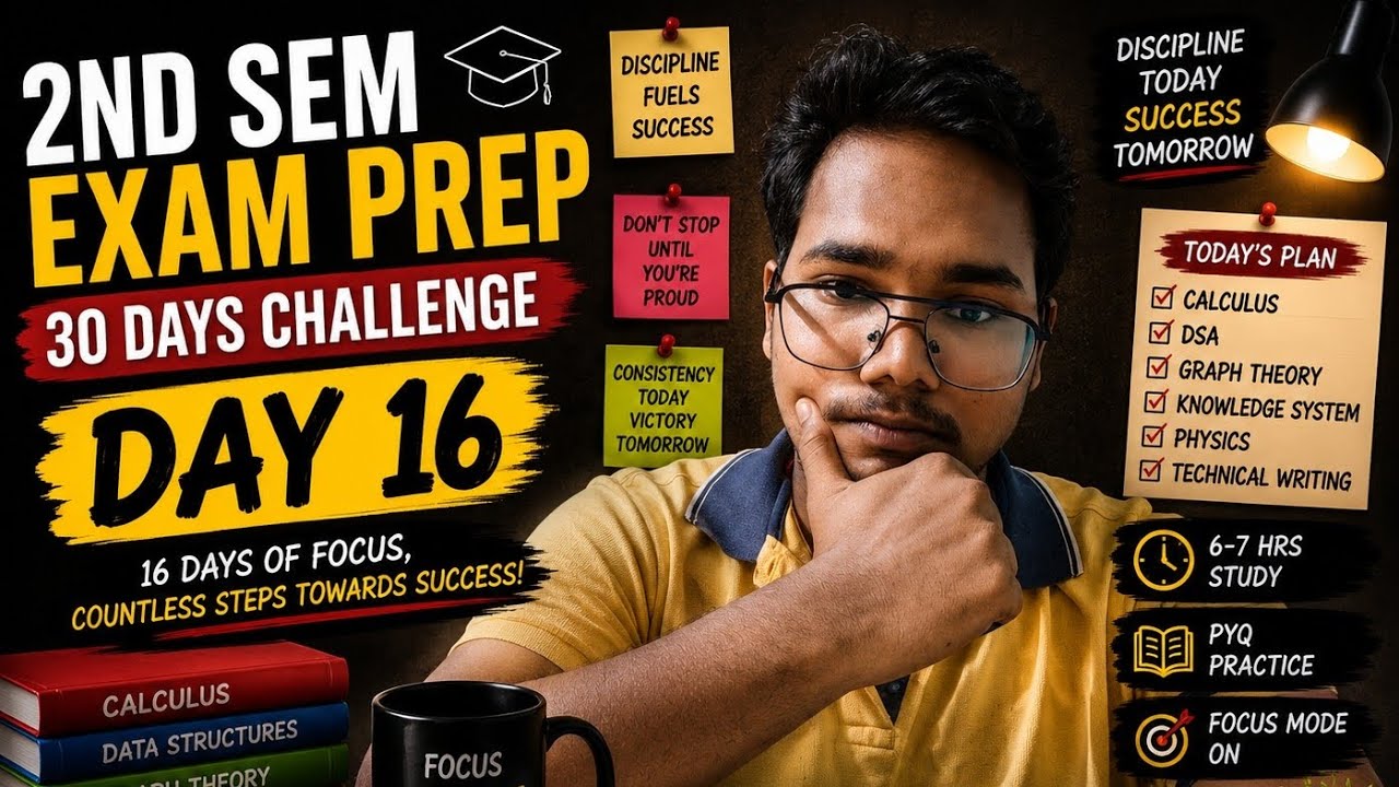 Day 16 of preparation for 2nd semester exam 💪💯💪... 