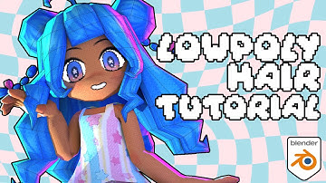 Lowpoly 3D Hair - Blender Tutorial