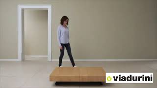 Transforming Coffee Table in Wood and Metal Made in Italy - Patroclo
