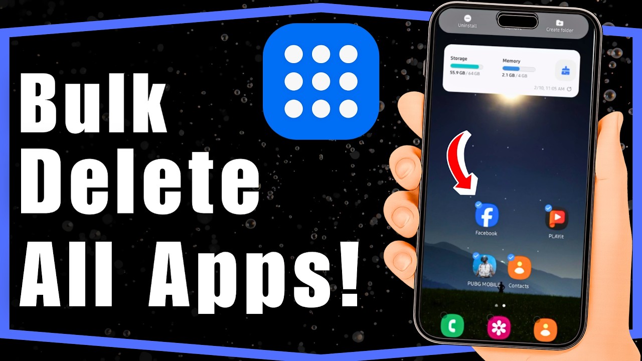 How To Bulk Delete All Apps From Android Home Screen - YouTube