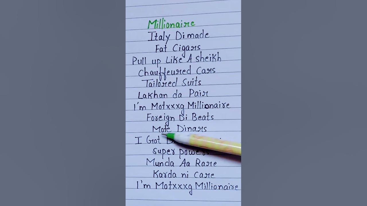 Millionaire~Yo Yo Honey Singh #viral #lyrics #ytshorts Millionaire~Yo Yo Honey Singh #viral #lyrics #ytshorts