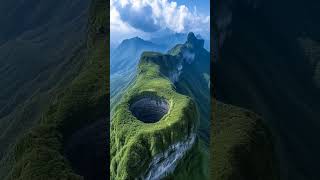 Venezuela Flat-Topped Mountain Tepui - Cerro Sarisariño With A Natural Sinkhole Sima Humboldt