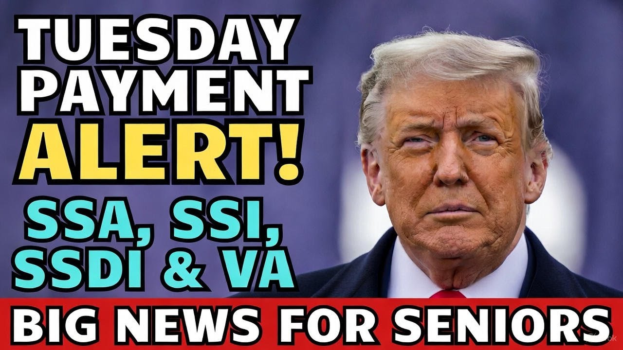 TUESDAY PAYMENT ALERT! SSA, SSI, SSDI & VA Deposits — Major News for Seniors This Week!