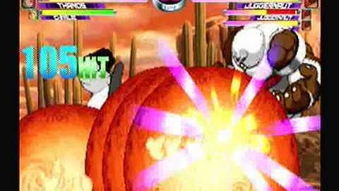 MvC2: Thanos Power Ball Infinite 300% Combo Concept