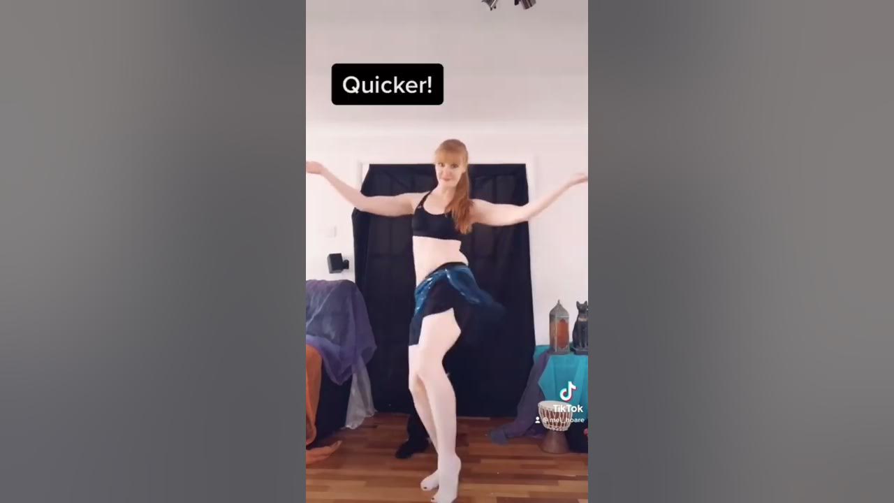 Learn belly dance - hip drop and drop and flick