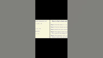 The Easiest Way to Find Basis and Dimension (Linear Algebra)