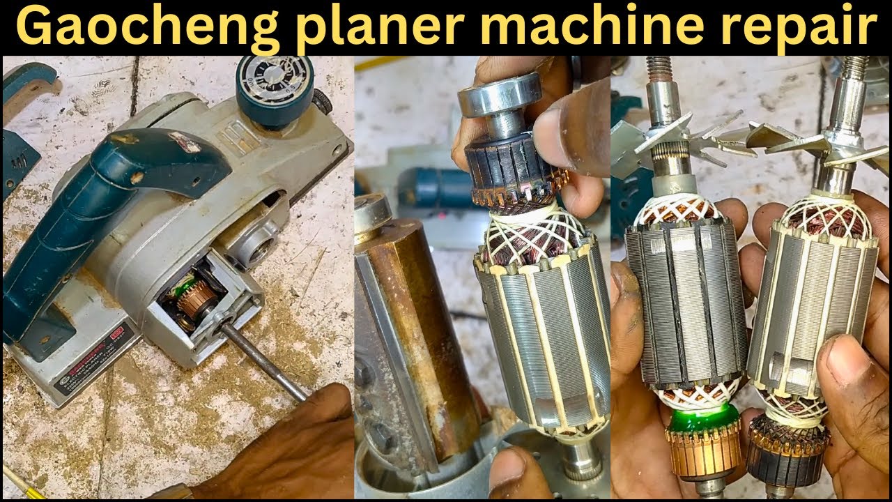 Wood planer machine armature replace || Gaocheng planer machine armature change full detail video