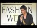 Shah rukh khan on Lakme Fashion Week  Unplugged Part 2