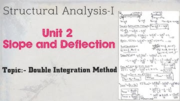SA-I_06: Double Integration Method [Numerical 03] | Structural Analysis-I | By V.Somesh